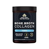 Collagen Powder, Bone Broth Collagen, Vanilla, Hydrolyzed Multi Collagen Peptides, Supports Skin and Nails, Joint Supplement, 30 Servings, 18.3oz