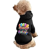 Happy Birthday Dog Hoodie Soft Dog Sweatshirt Pet Clothes Pullover Sweater Coat for Puppy Cat Custume 2XL