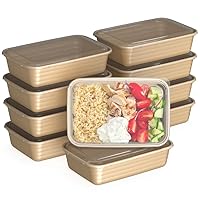 Bentgo® 20-Piece Lightweight, Durable, Reusable BPA-Free 1-Compartment Containers - Microwave, Freezer, Dishwasher Safe - Gold