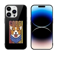 Corgi Dog Protective Phone Case Ultra Slim Glass Case Shockproof Phone Cover Shell Compatible for iPhone 14 Pro Max