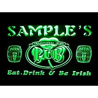 ADVPRO Name Personalized Custom Irish Pub Shamrock Bar Beer Neon Sign Green 16x12 inches st4s43-pa-tm-g