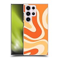 Head Case Designs Officially Licensed Kierkegaard Design Studio Modern Orange Tangerine Swirl Retro Abstract Patterns Hard Back Case Compatible with Samsung Galaxy S23 Ultra 5G