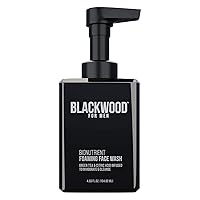 Blackwood For Men BioNutrient Foaming Face Wash - Gentle Daily Acne Facial Cleanser For Dry to Sensitive Skin - Deep Cleanse for Exfoliation - Paraben Free, Sulfate Free, & Cruelty Free (4.45 oz)