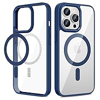 VEGO for iPhone 13 Pro Case, iPhone 13 Pro Magnetic Case with Built in Magnets, Clear Hard PC Back + Soft TPU Frame Slim Resist Scratches Protective Bumper Case for iPhone 13 Pro 6.1