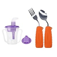 Dysphagia cup + Adaptive Utensils Spoon and Fork