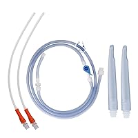 TopQuaFocus 6.5FT Silicone Enema Tube Replacement Kit for Colon Cleaning Non-Return Valve and Flexible Enema Tips Replaceable Enema Tubing
