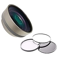 0.5X High Definition Super Wide Angle Lens Compatible with Sony Cyber-Shot DSC-RX100 IV (Includes Lens/Filter Adapters) + Filters