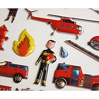 Children's Decoration Board - Firemen - 3D Stickers