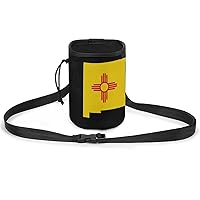 New Mexico State Flag Map Cute Dog Treat Pouch Walking Bag Holder Training Drawstring Pocket 3 Ways to Wear