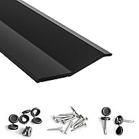 Garage Door Seal Top and Sides，40 FT Universal TPE Weather Stripping Garage Door Trim Seal Weatherproofing Garage Door Seals with Nails and Lids in Black