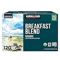 Organic Breakfast Blend Light-Roast Coffee, K-Cup Pods, 120 Count