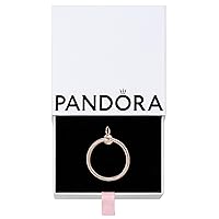 Pandora Moments Medium O Pendant - 14k Gold Snake Chain Pendant - Compatible Moments Charms - Stunning Women's Jewelry - Gift for Her - With Gift Box