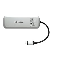 Kingston Nucleum USB C Hub, 7-In-1 Type-C-Adapter Hub Connect USB 3.0, 4K HDMI, SD and MicroSD-Card, USB Type-C Charging for MacBook, Chromebook, and Other USB Type-C devices