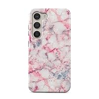 BURGA Phone Case Compatible with Samsung Galaxy S23 - Hybrid 2-Layer Hard Shell + Silicone Protective Case -Raspberry Jam Pink Candy Marble - Scratch-Resistant Shockproof Cover