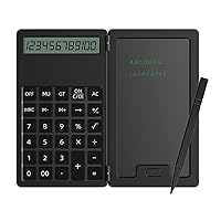 Scientific Calculators for Students, Large Screen Math Calculator with Notepad for Middle High School& College, Writing Board with Stylus (Black)