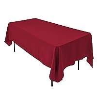 AK-Trading 60 x 126-Inch Rectangular IFR Polyester Tablecloth - Made in USA - Burgundy