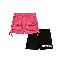 Girls' 2-Pack Cargo Cinch Shorts