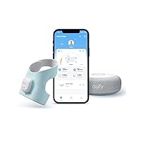 eufy Baby Smart Sock Baby Monitor with 2.4 GHz Wi-Fi, Track Sleep Patterns, Naps, Heart Rate, and Blood Oxygen Levels, 2K Camera, AI Cry Detection, Pan and Tilt, No Monthly Fee