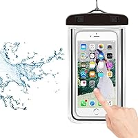 Hot Tub Skimmer, 3.5-6 Inch Waterproof Phone Pouch Drift Diving Swimming Bag Luminous Underwater Dry Bag Case Cover for Phone Water Sports Pool (Yellow)