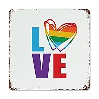 PRIDE LOVE HEART Lgbtq Metal Sign Gay Pride LGBTQ Rainbow Aluminum Tin Signs Gay Metal Plate Sign Cafe Bar Pub Beer Club Wall Home Office School Decor 10
