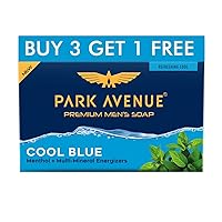 Park Avenue Soap Cool Blue, Fragrant Soap, 125 grams, 4.4 oz - pack of 4 (total 4 soaps)
