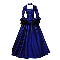 Victorian Dresses for Women Lace Up Medieval Renaissance Dress Corset Flare Sleeve Vintage Dress Plus Size Ball Gowns
