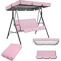 Outdoor Swing Canopy Cover Set, Waterproof Oxford Cloth Swing Canopy Replacement Sun Shade Awning Cover,Swing Top & Seat Cover Set.