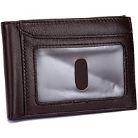Wallet for Men RFID Anti-theft Protection Men's Wallet Coin Wallet Card Package Zipper Leather Wallet (Color, Black, Size, S),Coffe,Small