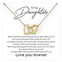 To My Daughter Necklace, Heartwarming Gift for Birthday Girl From Dad or Mom, Graduation Gift for Daughter Necklace Sterling Silver, Jewelry for Little Girls With Message Card and Luxurious Box