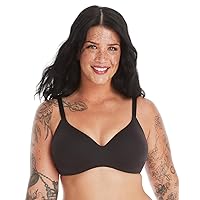 Hanes Womens Concealing Petals Wireless Bra with Convertible Straps, L, Black