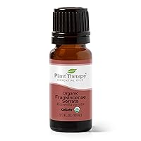 Organic Frankincense Serrata Essential Oil 100% Pure, USDA Certified Organic, Undiluted, Natural Aromatherapy, Therapeutic Grade 10 mL (1/3 oz)