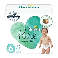 Pampers Pure Protection Diapers - Size 6, 42 Count, Hypoallergenic Premium Disposable Baby Diapers