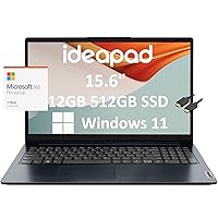 Lenovo IdeaPad 15.6 Laptop with 1 Year Microsoft Office 365, (15.6