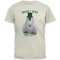 St. Patrick's Day - Irish I Was This Cute Penguin Natural Adult T-Shirt