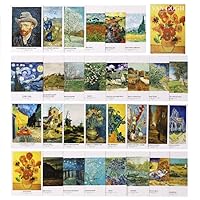 Van Gogh Art Postcards - 30PCS Art Gift Invitation Post Cards Set Famous Painting Starry Night Sunflowers Famous Paintings Postcards for Chidren, Friends,Family, MXP01