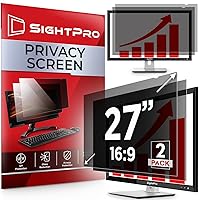 27 Inch 16:9 [2 Pack] Computer Privacy Screen Filter for Monitor - Privacy Shield and Anti-Glare Protector