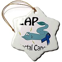 3dRose Zap Rectal Cancer Awareness Ribbon Cause Design - Ornaments (orn-115338-1)