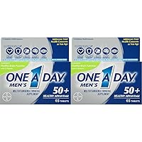 ONE A DAY Men's 50+ Healthy Advantage Multivitamin, 65 Count (Pack of 2)
