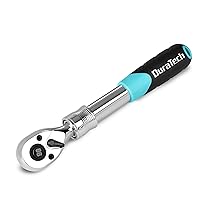 DURATECH 3/8-Inch Drive Extendable Ratchet, 90-Tooth Quick-release Ratchet Wrench with Cushion Handle & Telsecoping Locking Shaft(4 Length Adjustment: 8-1/2