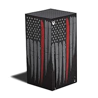 MightySkins Skin Compatible with Xbox Series X - Thin Red Line | Protective, Durable, and Unique Vinyl Decal wrap Cover | Easy to Apply and Change Styles | Made in The USA (MIXBSERX-Thin Red Line)