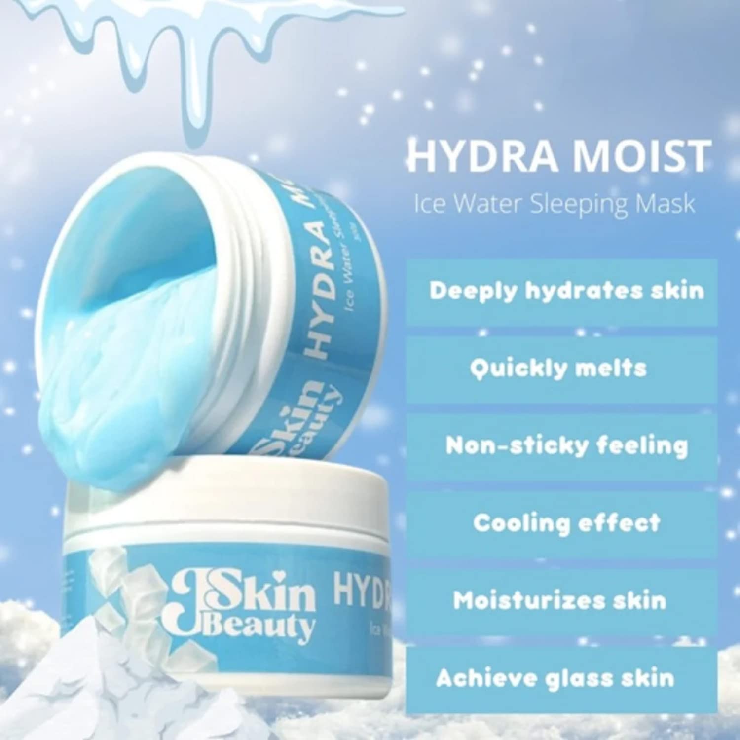LiaMarks Jskin Beauty Hydra Moist Ice Water Sleeping Mask, Hydramoist Ice Water Sleeping Mask (1PCS)