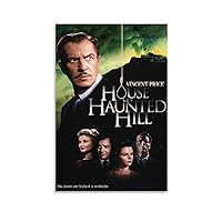 House On Haunted Hill Classic Vintage Horror Movie Poster Poster Decorative Painting Canvas Wall Art Living Room Posters Bedroom Painting 08x12inch(20x30cm)