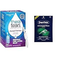 TheraTears Dry Eye Therapy 30 Vials and DenTek Triple Clean Floss Picks 150 Count Bundle
