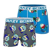 CRAZYBOXER Men's Underwear South Park Comfortable Breathable Boxer Brief Freedom of movement (2 PACK)