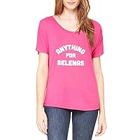 Blue Tees Anything for Selenas Fashion Selena People Clothes Best Friends Couples Gifts Women's Slouchy T-Shirt Clothes X-Large Berry