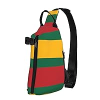 Flag Of Mexico Print Lightweight Adjustable Crossbody Backpack Daypack For Men,Women Sling Bag