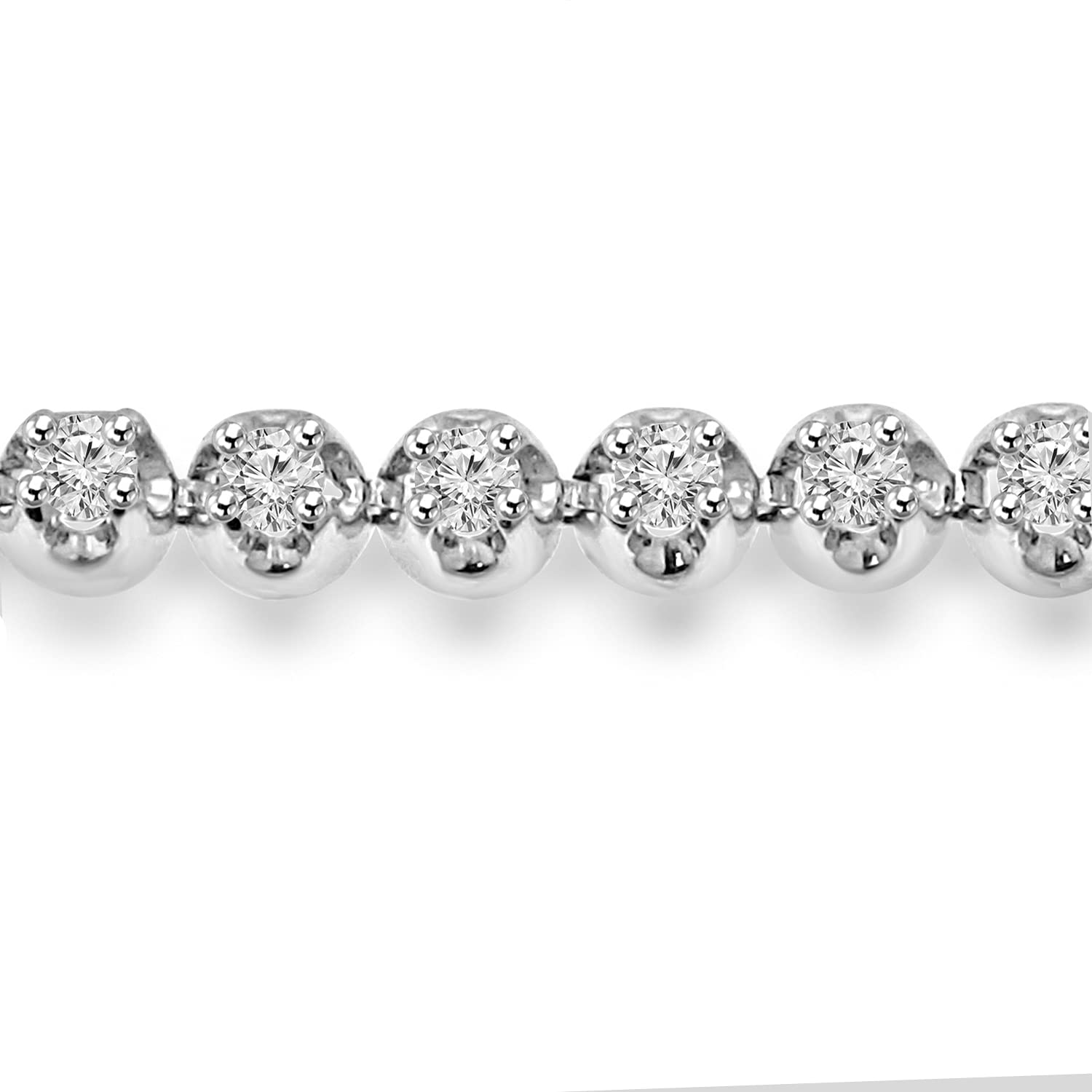 Madina Jewelry 4.00 ct Round Cut Diamond Tennis Bracelet in 14 kt White Gold