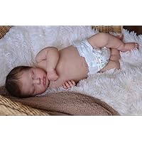 Cute Lifelike Reborn Doll 19 inch Realistic Reborn Newborn Baby Boy Full Body Reborn Silicone Baby Dolls Look Real Alive Babies Doll Toy Toddler Children Gifts for 3 Year Old Girl