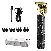 Men's T-Blade Hair Trimmer, Stainless Steel Blade, 4 Boundary Combs, Easy to Use, Low Noise, 2.5 Hour Battery Life
