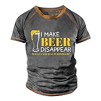 T Shirts for Men,Men's Letter T-Shirt Graphic Print Shirts Novelty Short Sleeve Tee Tops for Men